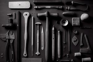 Tools manual hardware blank space. photo
