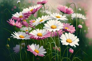 a lot of colorful bloom floral. photo