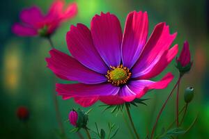 Beautiful cosmos flower in the garden. photo