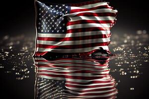 united states of america Flag, usa flag, bokeh background. photo