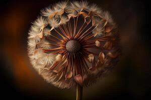 Dandelion flower art style. photo