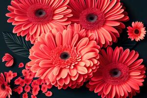 Living Coral Lush Lava Background. photo