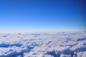 aéreo ver de blanco nube y azul cielo. generativo ai foto