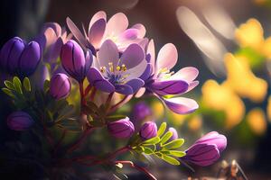 el cosmos flor, hermosa cosmos flores con color filtros generativo ai foto