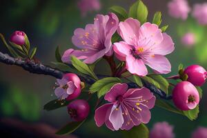 Delicate floral watercolor pattern for textiles and backgrounds. photo