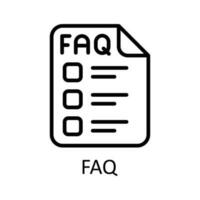 Faq  Vector   outline Icons. Simple stock illustration stock