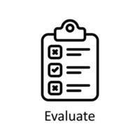 Evaluate Vector   outline Icons. Simple stock illustration stock