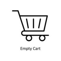 Empty Cart  Vector   outline Icons. Simple stock illustration stock