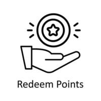 Redeem Points Vector   outline Icons. Simple stock illustration stock