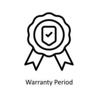 Warranty Period  Vector   outline Icons. Simple stock illustration stock