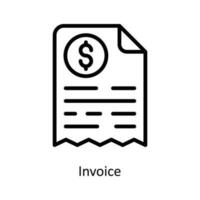Invoice Vector   outline Icons. Simple stock illustration stock