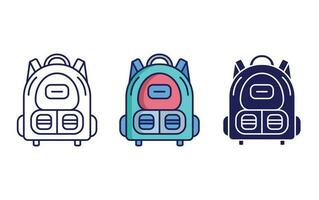 Backpack vector icon