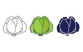 Cabbage vector icon