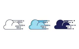 Moving cloud vector icon