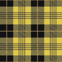 Tartan seamless pattern, black and yellow can be used in fashion design. Bedding, curtains, tablecloths photo