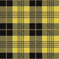 Tartan seamless pattern, black and yellow can be used in fashion design. Bedding, curtains, tablecloths photo