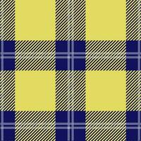 Tartan seamless pattern, blue and yellow, can be used in fashion design. Bedding, curtains, tablecloths photo