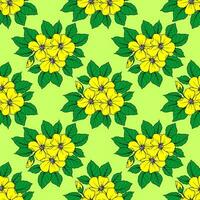 seamless pattern of large yellow flowers on a green background, texture, design photo