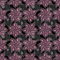 seamless pattern of abstract pink gray graphic elements on a black background, texture, design photo