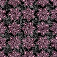 seamless pattern of abstract pink gray graphic elements on a black background, texture, design photo