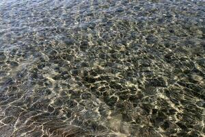 The color of sea water on the Mediterranean coast. photo