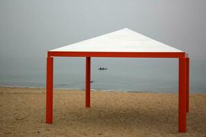 Coast of the Mediterranean Sea in northern Israel. photo