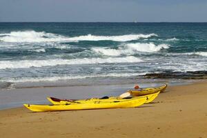 Coast of the Mediterranean Sea in northern Israel. photo