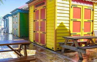 Caribbean cruise vacation. Colonial scenic colorful streets of Philipsburg photo