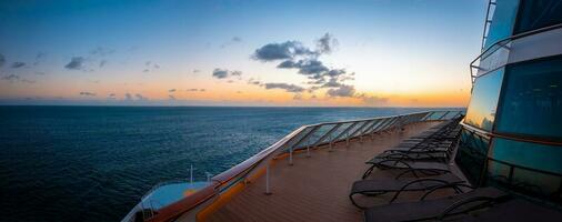 Scenic views from luxury cruise ship on Caribbean vacation in Puerto Rico photo