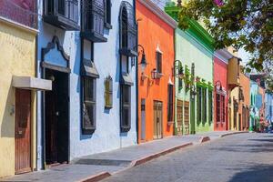 Scenic colorful colonial architecture of Cuernavaca streets in historic center in Mexico Morelos photo