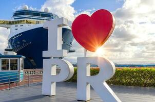 Cruise ship in San Juan, Puerto Rico on a Caribbean cruise vacation photo