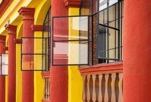 Scenic colorful colonial architecture of Cuernavaca streets in historic center in Mexico Morelos photo