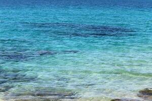 The color of sea water on the Mediterranean coast. photo