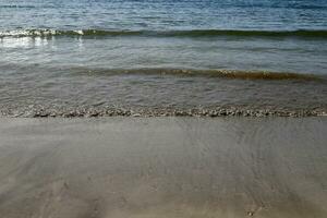 The color of sea water on the Mediterranean coast. photo