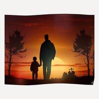 Happy Fathers Day template greeting card. You are the Best Dad. I love you. . photo