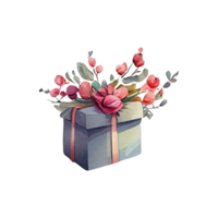 regalo caja con cinta . ai generado png