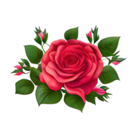 des roses aquarelle . ai généré png