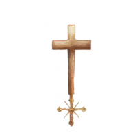 Jesus crucifixo aguarela flores . ai gerado png