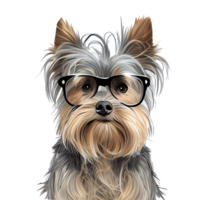 yorkshire terrier hund . ai genererad png