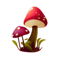 champignon dessin animé style . ai généré png