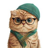 Scozzese piegare gatto . ai generato png