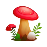 champignon dessin animé style . ai généré png