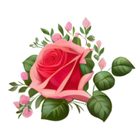 rosas aguarela . ai gerado png