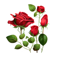 des roses aquarelle . ai généré png