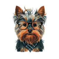 yorkshire terrier hund . ai genererad png