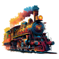 stoom- locomotief . ai gegenereerd png