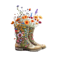 Watercolor Cowgirl Boots . png