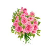 des roses aquarelle . ai généré png