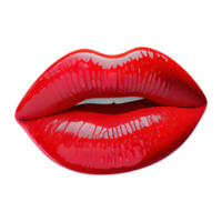 Pinky red lips with mouth slightly open and teeth visible with dripping color on the bottom . png