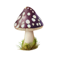 champignon dessin animé style . ai généré png